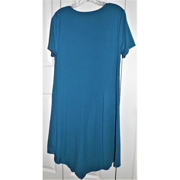 Soft Surroundings M Teal Reef "Happy Place" dress short sleeves - Picture 3 of 5